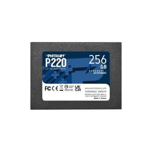 Patriot SSD 256GB 2.5&Prime;, P220up to R/W: 550/500 MB/s Cijene