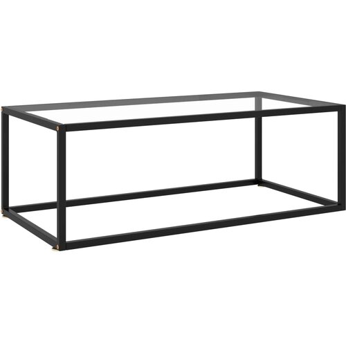  Stolić za kavu crni s kaljenim staklom 100 x 50 x 35 cm Cene