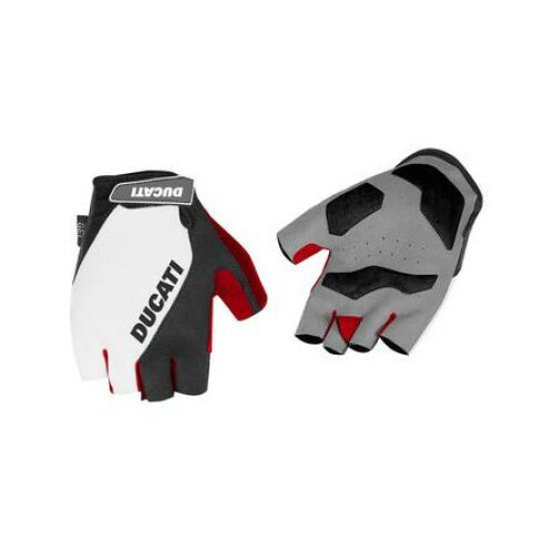 Ducati bike gloves - white-red Slike