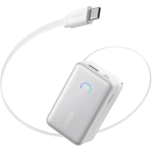 Anker Nano Power Bank (10K, 45W, Built-In Retractable USB-C Cable) White, Smart Display, 70 cm Retractable USB-C Cable, 1x USB-A, 1x USB-C Cijene