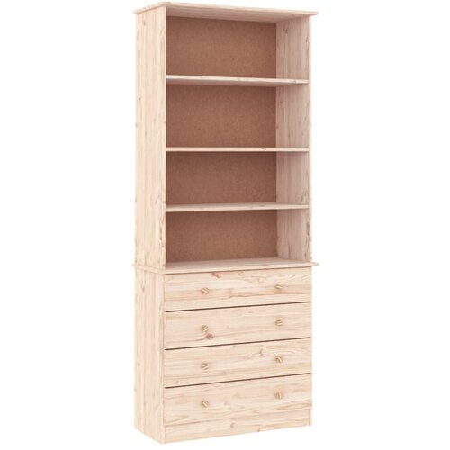 Maison Chic Knjižna omara - Knjižni regal s predali ALTA 77x35x186,5 cm trdna borovina, (21725730) Cene