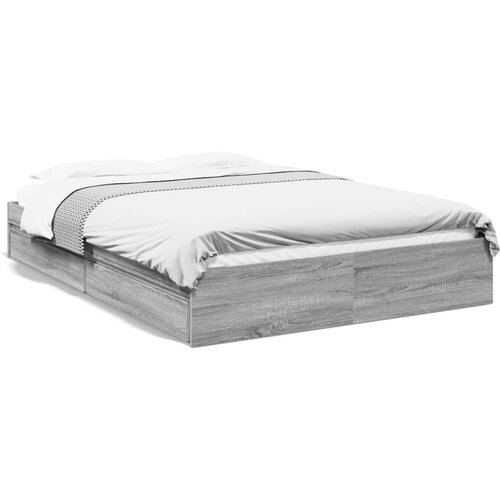 VidaXL Okvir za krevet s ladicama boja hrasta 150x200 cm drveni Slike