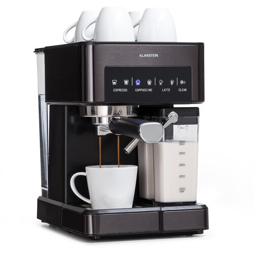 Klarstein Arabica Comfort, aparat za espresso, 1350W, 20 barov, 1,8l, nadzorna plošča na dotik Cene