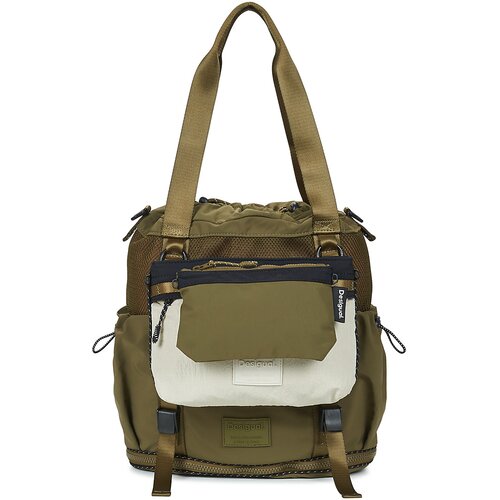 Desigual BACKPACK BASIC MODULAR DISCOVER Kaki Slike