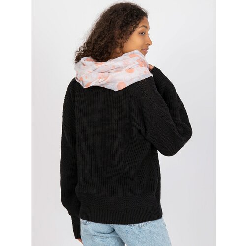 Fashion Hunters Light gray scarf with shiny polka dots Slike