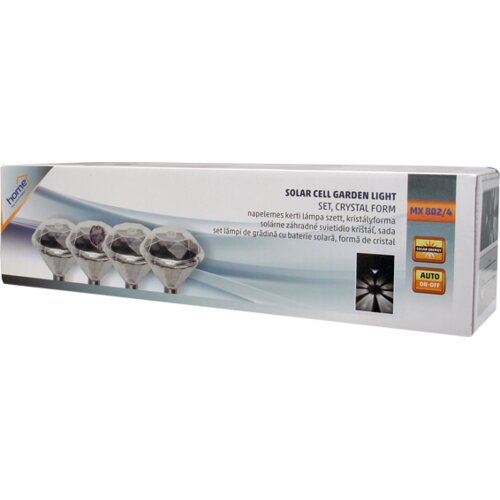 Home Solarna vrtna LED lampa, metalna, set 4 komada, 200 mAh - MX 802/4 Slike