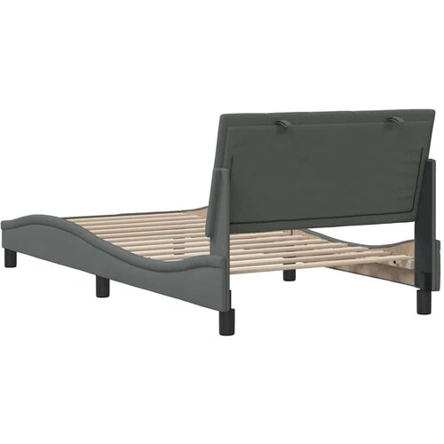 VidaXL Okvir kreveta bez madraca tamnosivi 100x200 cm od tkanine Slike