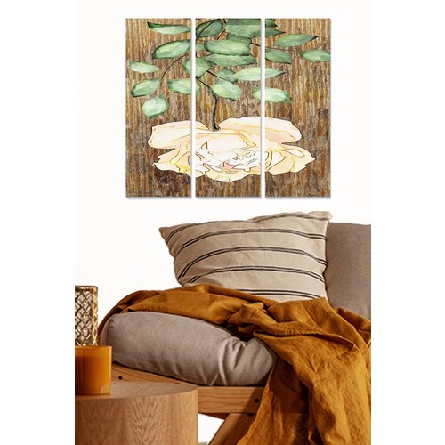 Wallity MDF1098464364 multicolor decorative mdf painting (3 pieces) Cene