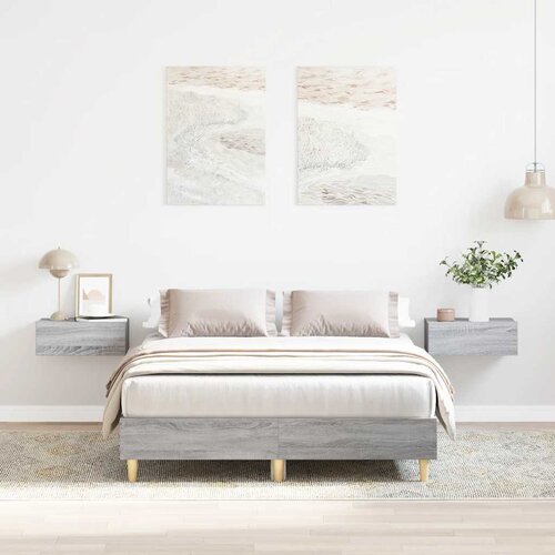 VidaXL Okvir kreveta bez madraca siva sonoma 120x200 cm Slike