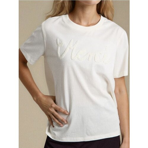 Sinsay Pamučna majica dugih rukava s natpisom Cijene