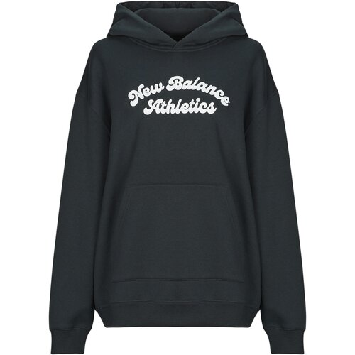 New Balance Puloverji LINEAR HERITAGE FLEECE LONG HOODIE Črna Slike