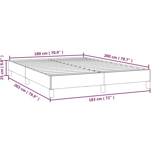  Okvir kreveta bez madraca crni 180x200 cm od tkanine Slike