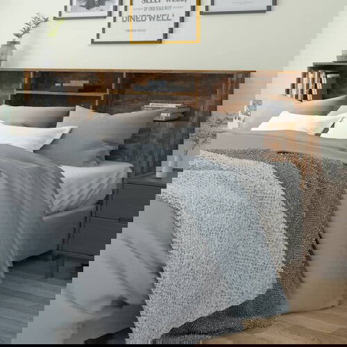 vidaXL Uzglavlje s ormarićem boja dimljenog hrasta 220 x 19 x 103,5 cm Cijene