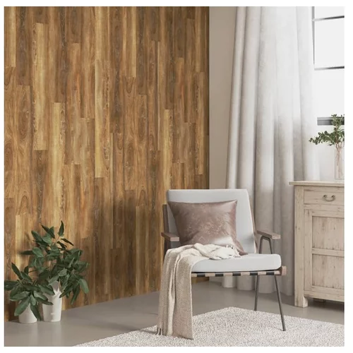  Stenski paneli videz lesa rjav PVC 4,12 m²