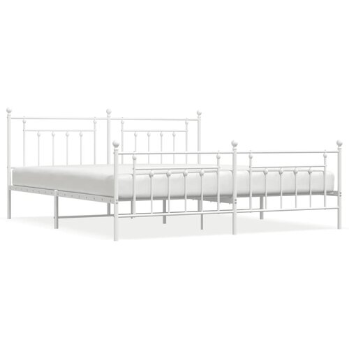  okvir kreveta uzglavlje i podnožje bijeli 200x200 cm Slike