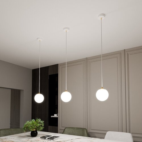  Visilica na sajli ROYAL 1xE14/10W/230V prečnik 14 cm beli Slike