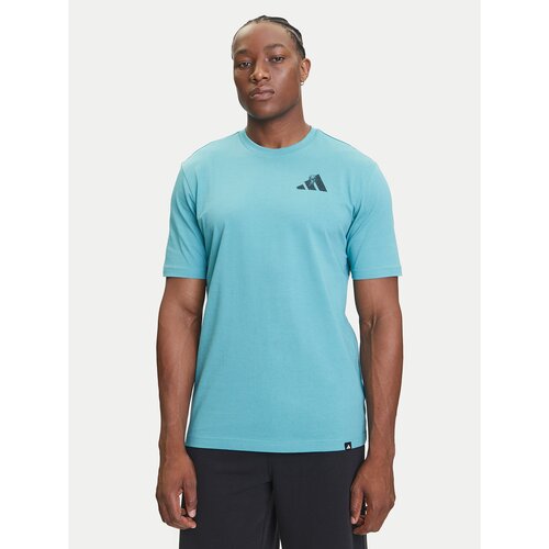 Adidas Majica Yay Sports Verbiage Graphic JY1830 Turkizna Regular Fit Cene