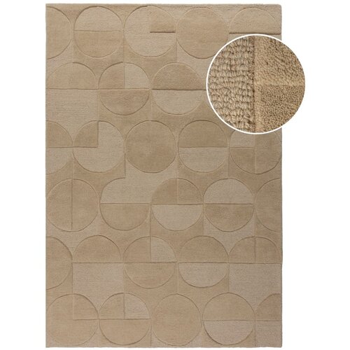 Flair Rugs Ročno tkana volnena preproga v naravni barvi 240x340 cm Gigi &ndash; Cene