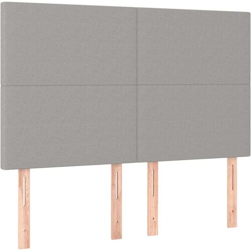  Uzglavlja 4 kom svjetlosivi 72 x 5 x 78/88 cm od tkanine Slike