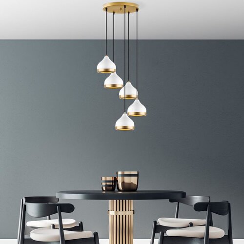 Opviq Luster Yildo-M-7007, 43x43x111cm, IP20, Bijelo-zlatna boja Cene