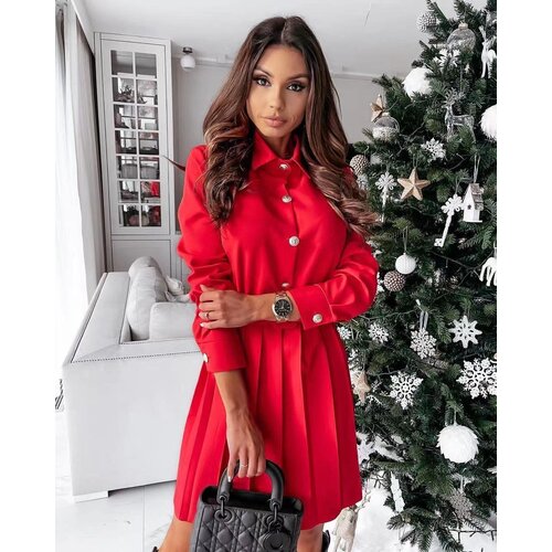 Beloved Lucy obleka s pasom rdeča Cene