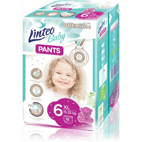 Linteo Baby Pants hlačne plenice za enkratno uporabo XL Premium 15-25 kg 18 kos