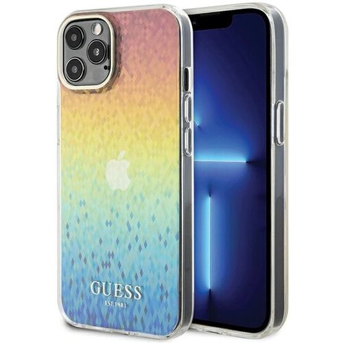Guess IML FACETED MIRROR DISCO IRIDESCENT OVITEK ZA IPHONE 12/12 PRO, (21833431) Cene