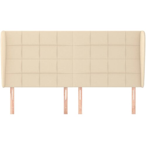  Uzglavlje s u&amp;scaron;ima krem 203x23x118/128 cm od tkanine Slike