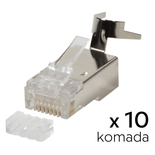 Konektor RJ45 metal CAT 7 10 kom Slike