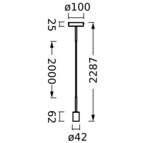 Osram Napojni kabl PENDULUM NEEDLE 1xE27/15W/230V Slike