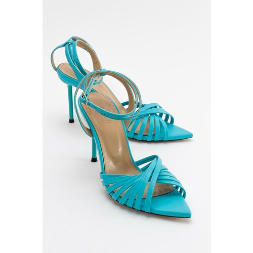 LuviShoes Alvo Women's Blue Heeled Shoes Slike