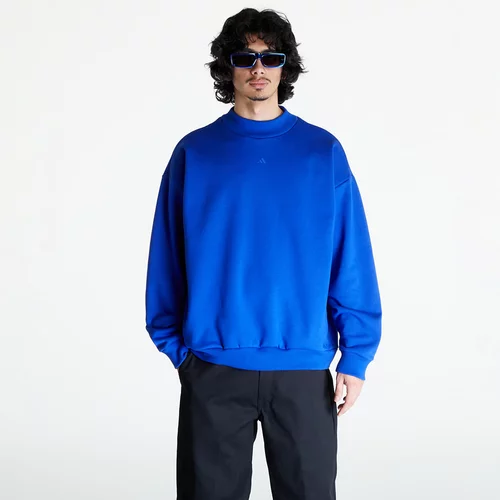 Adidas One Fleece Basketball Crewneck Sweatshirt UNISEX Lucid Blue