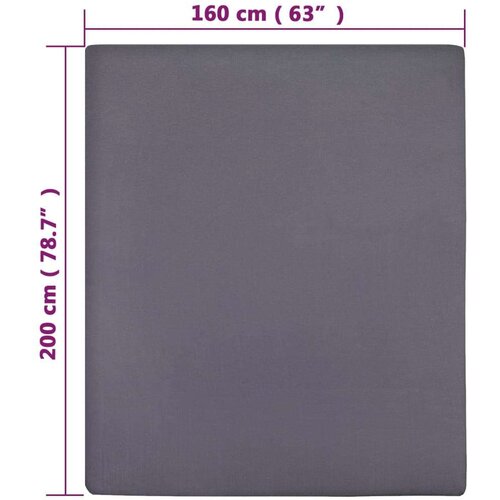 vidaXL Napenjalna rjuha 2 kosa antracit 160x200 cm bombaž Cene