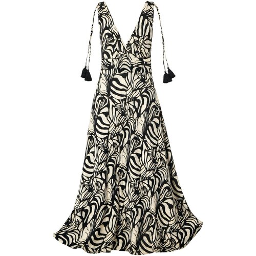 Ayfee Dolge obleke ABITO SCOLLO MARYLIN CON TASSEL 451-CAM26360 Večbarvna Cene