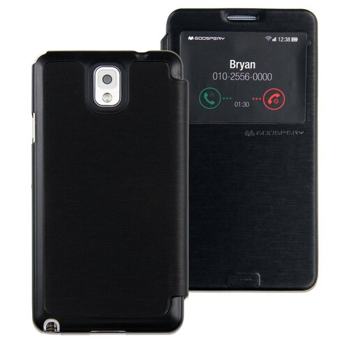  Preklopni ovitek / etui / zaščita Mercury Easy View Cover za Samsung Galaxy Note 3 - črni Cene