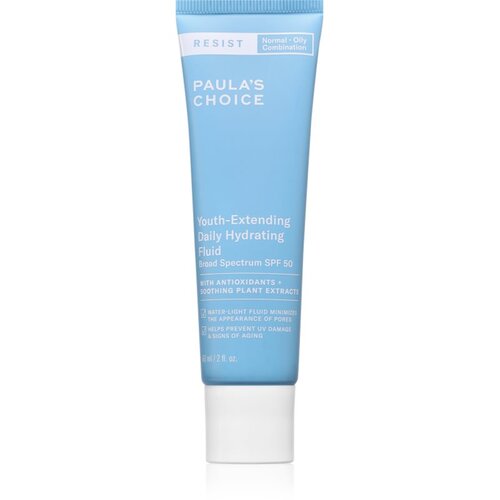 Paula&amp;#039;s Choice Resist Youth-Extending Daily Hydrating Fluid SPF 50 hidratantna i za&amp;scaron;titna tekućina SPF 50 60 ml Slike