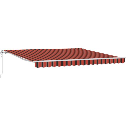vidaXL Avtomatska retraktibilna tenda oranžna in rjava 400x300 cm, (22150186) Cene