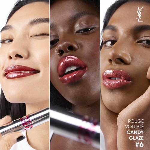 Yves Saint Laurent Rouge Volupt&amp;eacute; Candy Glaze balzam za usne 6 Burgundy Temptation Slike