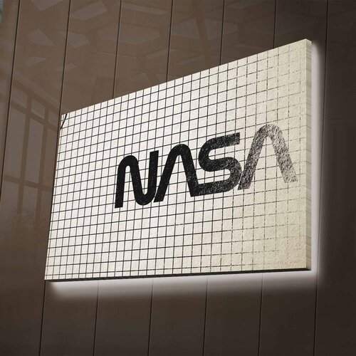 Wallity Zidna slika sa LED osvjetljenjem NASA-029, 45x70 cm Cijene