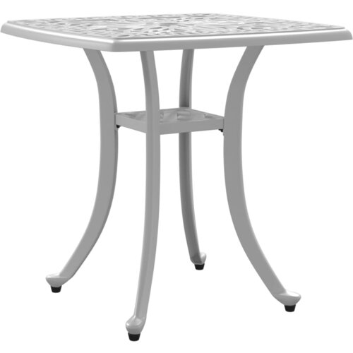 vidaXL vrtna miza bela 53x53x53 cm liti aluminij, (21207445) Cene