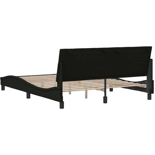VidaXL okvir za krevet bez madraca crni 160x200 cm od tkanine Slike