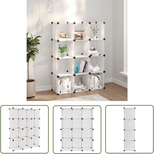 The Living Store Kockasta omarica za shranjevanje z 12 kockami prozoren PP - Kockasta Omarica Za Shranjevanje, (21744381) Cene