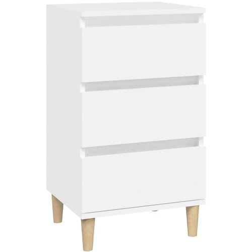 Maison Chic Nočna omarica - Nočna miza bela 40x35x70 cm inženirski les, (21690195) Cene