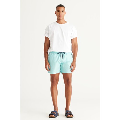 AC&Co / Altınyıldız Classics Men's Mint Standard Fit Regular Fit Quick Dry Side Pockets Patterned Swimwear Cene