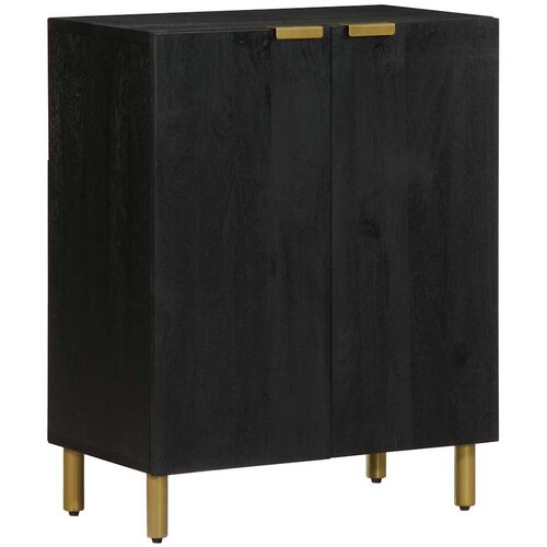  Komoda crna 60 x 33 x 75 cm konstruirano drvo Slike