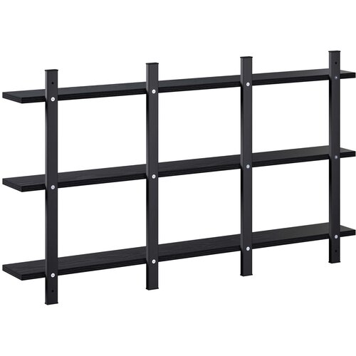  Zidna polica Crni hrast 102 x 13.5 x 58 cm Konstruirano drvo Slike