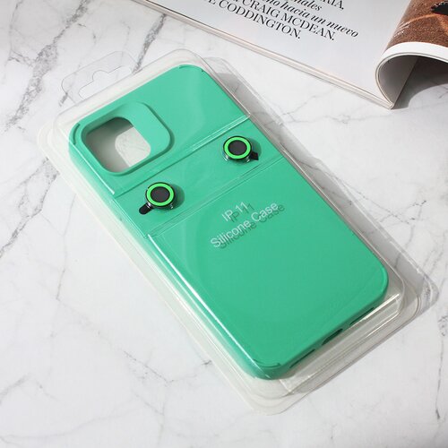  Torbica colorful and camera glass za iphone 15 6.1 mint Slike