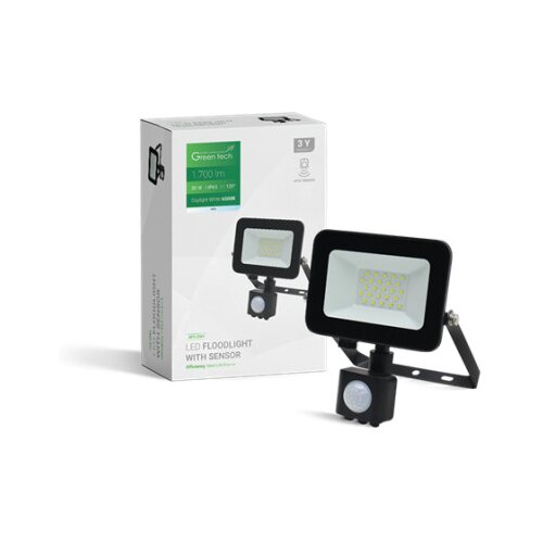 Greentech LED reflektor 20W 6500K crni AFS-20BK senzor ( 060-0621 ) Cene