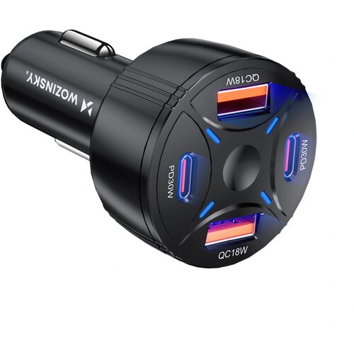 Wozinsky AVTO POLNILEC 60W 2XUSB-C 2XUSB-A ZA TELEFONE IN NAPRAVE, (5000262096) Cene