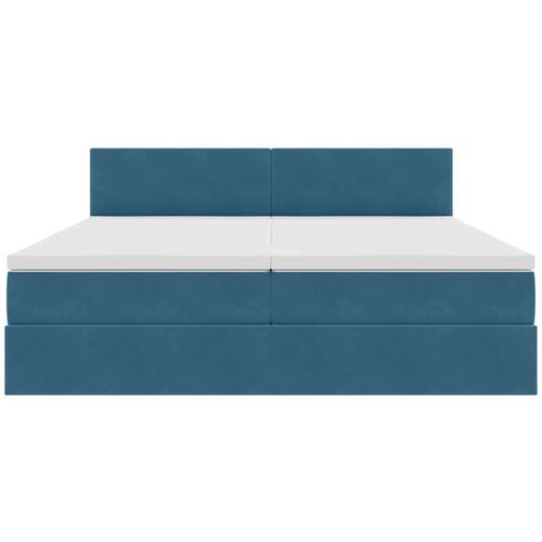  Krevet s od storage s madracem Tamno plava 100 x 200 cm - Tamno plava 200 x 200 cm Gladak dizajn Slike